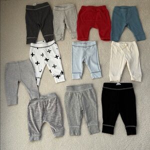 Gymboree / Zara / GAP Baby Boy 11-bundle Pants Set (0-3mo)